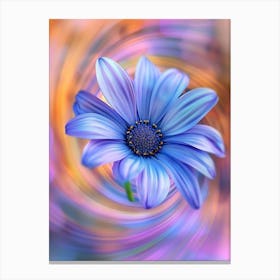 Flower In A Spiral Canvas Print