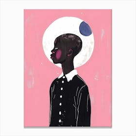 Portrait Of A Black Girl Canvas Print