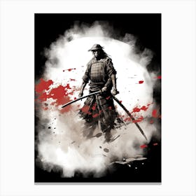 Samurai Sumi E Illustration 2 Canvas Print