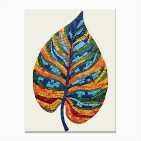 Mosaic Leaf 1 Canvas Print