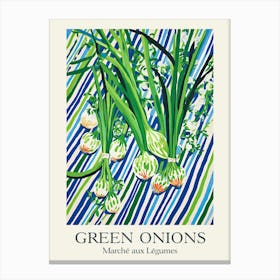 Marche Aux Legumes Green Onions Summer Illustration 3 Canvas Print