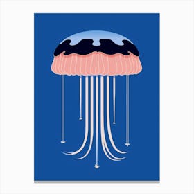 Upside Down Jellyfish Simple Illustration 1 Canvas Print
