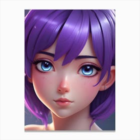 Anime Girl With Blue Eyes 1 Canvas Print