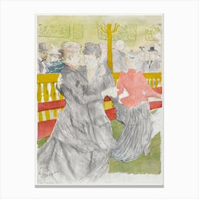Dance At The Moulin Rouge (1897), Henri de Toulouse-Lautrec Canvas Print