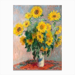 Bouquet Of Sunflowers, Claude Monet Canvas Print