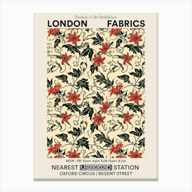 Poster Orchid Orbit London Fabrics Floral Pattern 2 Canvas Print