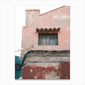 Pink Building in Valencia // Valencia, Spain, Travel Photography Canvas Print