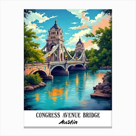 Congress Avenue Bridge Canvas Print