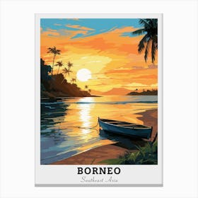 Borneo Sunset Travel 1 Canvas Print