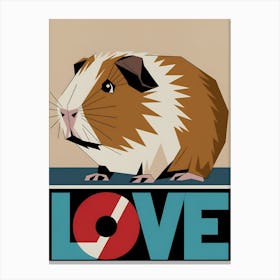 Love Guinea Pig Canvas Print