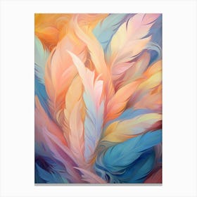 Pastel Feathers 2 Canvas Print