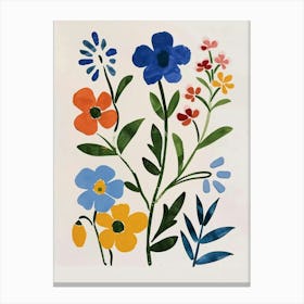 Painted Florals Forget Me Not 3 Canvas Print