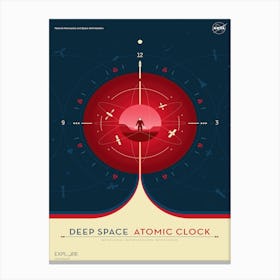 Atomic Clock Space Travel Nasa Poster Canvas Print