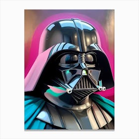 Darth Vader Star Wars Neon Iridescent (39) Canvas Print