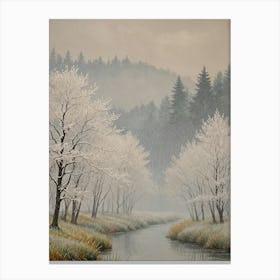 Misty Forest Canvas Print