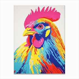 Andy Warhol Style Bird Chicken 4 Canvas Print