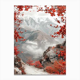 Autumn Leaves In The Mountains Canvas Print