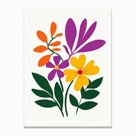 Flowers On A White Background 4 Canvas Print