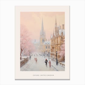 Dreamy Winter Painting Poster Oxford United Kingdom 2 Canvas Print