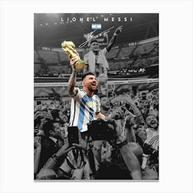 Lionel Messi Argentina World Cup Canvas Print