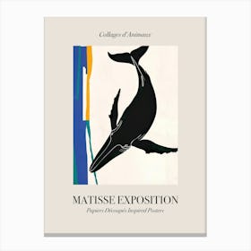 Whale 2 Matisse Inspired Exposition Animals Poster Canvas Print