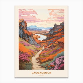 Laugavegur Iceland 1 Hike Poster Canvas Print