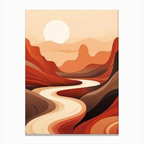 Desert Abstract Minimalist 6 Canvas Print