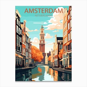 Amsterdam Netherlands travel poster Canvas Print