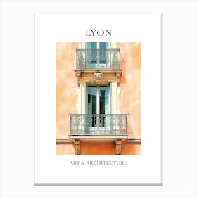 Lyon Travel And Architecture Poster 2 Canvas Print
