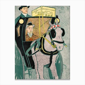 Man In Carriage (1896), Edward Penfield Canvas Print