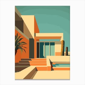 Newport Beach California Abstract Orange Hues 1 Canvas Print