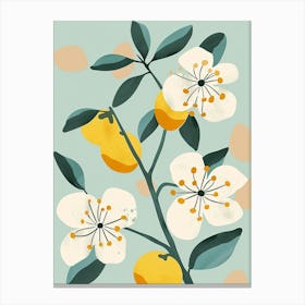 Peach Tree Flat Illustration 8 Canvas Print