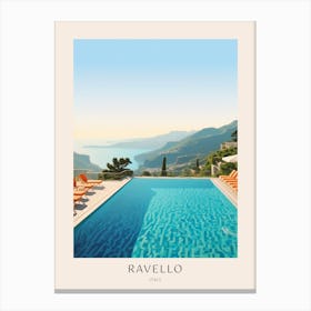 Ravello Italy Midcentury Modern Pool Poster Canvas Print