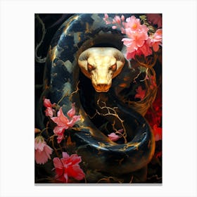 Snakes And Flowers Canvas Print