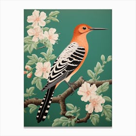 Ohara Koson Inspired Bird Painting Hoopoe 3 Canvas Print