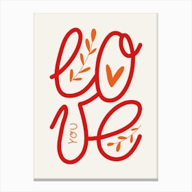 Love You Canvas Print