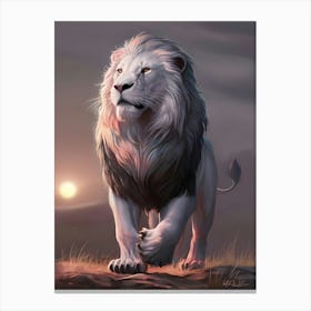 White Lion 3 Canvas Print