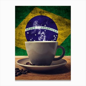 Cup Of Brazil Coffee Canvas Print