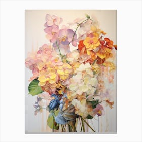 Abstract Flower Painting Hydrangea 2 Canvas Print