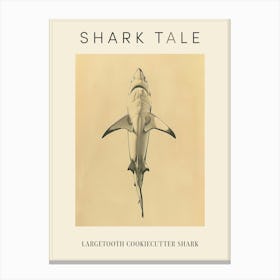 Mako Shark Vintage Illustration 1 Poster Canvas Print