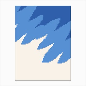 Pixel Art blue Canvas Print
