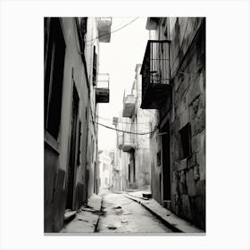Split, Croatia, Photography In Black And White 4 Canvas Print