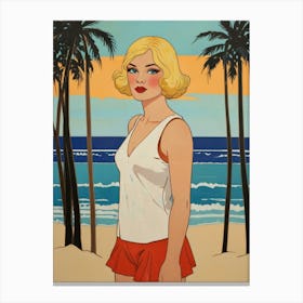 Beach Girl Canvas Print