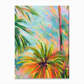 Lady Palm 2 Impressionist Painting Plant Canvas Print