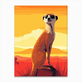 Meerkat in Savana Canvas Print