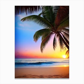 Sunset At The Beach 301 Canvas Print