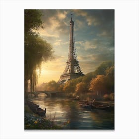 Eiffel Tower Paris France Dominic Davison Style 15 Canvas Print