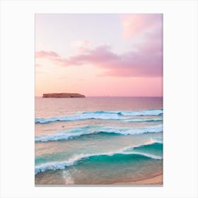 Kleftiko Beach, Milos, Greece Pink Photography 1 Canvas Print