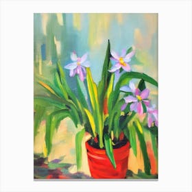 Aspidistra 2 Impressionist Painting Plant Canvas Print