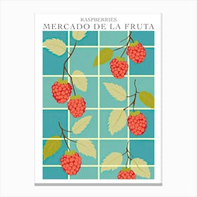 Mercado De La Fruta Raspberries Illustration 8 Poster Canvas Print